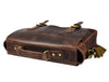 Vintage Full-Grain Leather Messenger Bag – Rustic Laptop Satchel for Work & Travel
