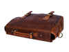 Vintage Full-Grain Leather Messenger Bag – Rustic Laptop Satchel for Work & Travel