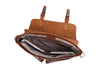 Vintage Full-Grain Leather Messenger Bag – Rustic Laptop Satchel for Work & Travel