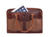 Aaron Leather Goods Premium Leather and Canvas Office Bag - Aaron Leather Goods