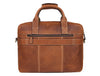 Aaron Leather Goods - Vintage Tan Leather Office Bag - Aaron Leather Goods