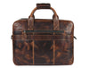 Classic Leather Laptop Briefcase by Aaron Leather Goods – Vintage Executive Style - Aaron Leather Goods