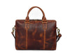 Aaron Leather Goods Full-Grain Leather Office Bag – Sleek Black Laptop Briefcase for Men - Aaron Leather Goods