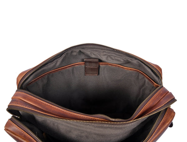 TerraCraft Leather Trolley Bag - Multicolor - Aaron Leather Goods