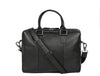 Aaron Leather Goods Full-Grain Leather Office Bag – Sleek Black Laptop Briefcase for Men - Aaron Leather Goods