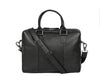 Aaron Leather Goods Full - Grain Leather Office Bag – Sleek Black Laptop Briefcase for Men - Aaron Leather Goods