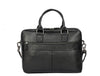 Aaron Leather Goods Full-Grain Leather Office Bag – Sleek Black Laptop Briefcase for Men - Aaron Leather Goods