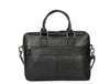 Aaron Leather Goods Full - Grain Leather Office Bag – Sleek Black Laptop Briefcase for Men - Aaron Leather Goods