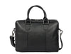 Aaron Leather Goods Full-Grain Leather Office Bag – Sleek Black Laptop Briefcase for Men - Aaron Leather Goods