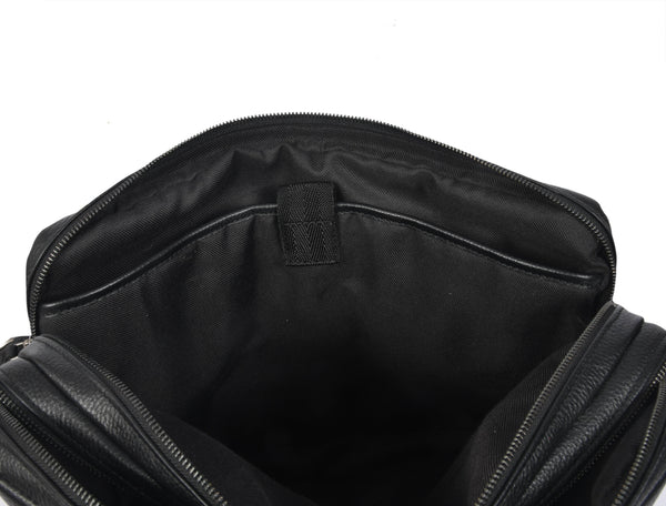 Aaron Leather Goods Full-Grain Leather Office Bag – Sleek Black Laptop Briefcase for Men - Aaron Leather Goods