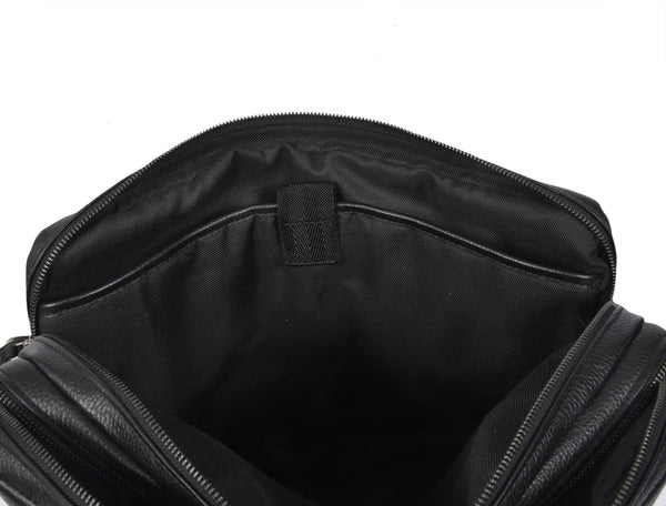 Aaron Leather Goods Full - Grain Leather Office Bag – Sleek Black Laptop Briefcase for Men - Aaron Leather Goods