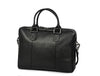 Aaron Leather Goods Full-Grain Leather Office Bag – Sleek Black Laptop Briefcase for Men - Aaron Leather Goods