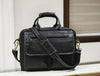 Aaron Leather Goods Black Leather Office Bag for Men | Full Grain Laptop Briefcase with Shoulder Strap – 16 Inch - Aaron Leather Goods