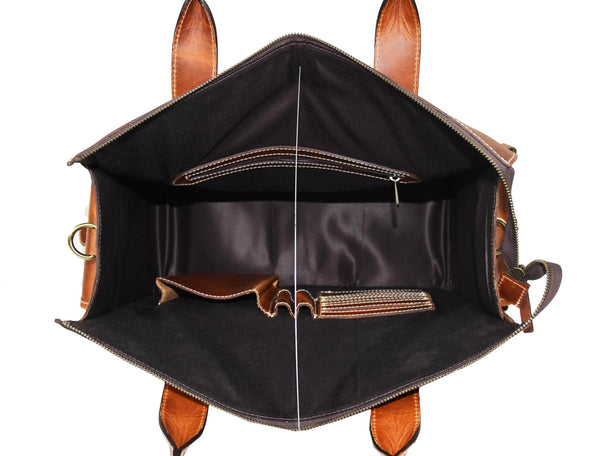 Aaron Leather Goods – Premium Leather Briefcase Bag - Aaron Leather Goods