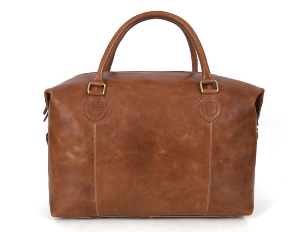 Premium Full-Grain Leather Weekender Duffel Bag for Travel & Business | 22 Inch