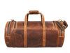 Leather Weekender Bag - light brown - Aaron Leather Goods