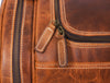 Leather Weekender Bag - light brown - Aaron Leather Goods