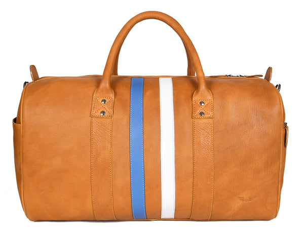 Luxura Leather Duffle Bag - Tan - Aaron Leather Goods