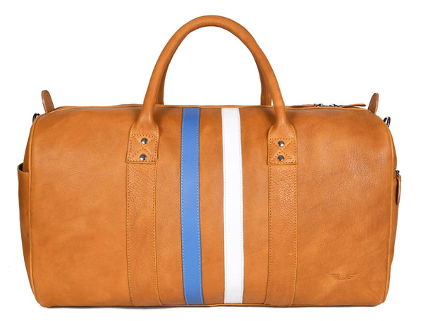 Luxura Leather Duffle Bag - Tan - Aaron Leather Goods