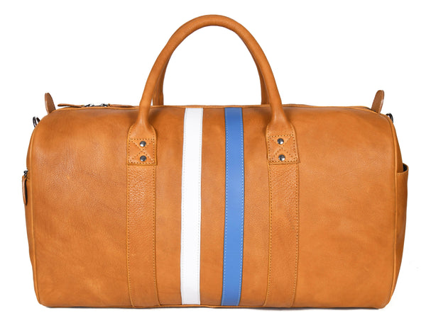 Luxura Leather Duffle Bag - Tan - Aaron Leather Goods