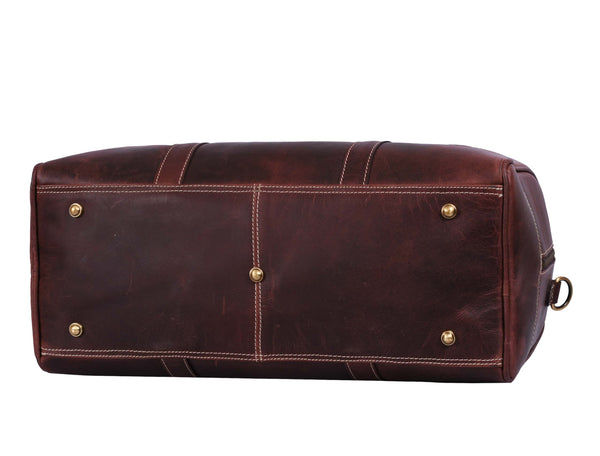 Premium Buffalo Leather Travel Weekender Bag
