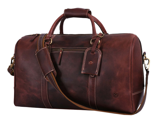 Premium Buffalo Leather Travel Weekender Bag