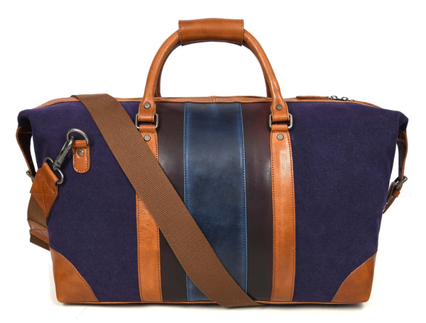 Canvas & Leather Duffle Bag – Weekend Travel Companion - Aaron Leather Goods