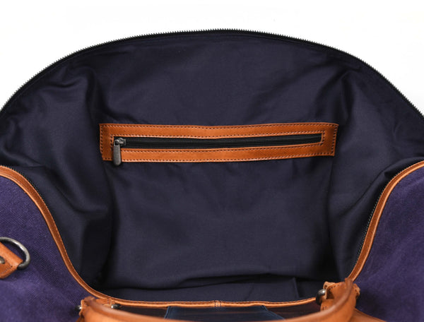 Canvas & Leather Duffle Bag – Weekend Travel Companion - Aaron Leather Goods