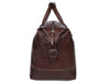 Handcrafted Brown Full-Grain Leather Duffle Bag with Detachable Strap – Premium Travel Weekender by Aaron Leather Goods