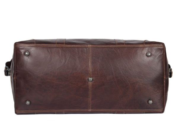 Premium Leather Duffle Bag - Aaron Leather Goods