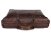Handcrafted Brown Full-Grain Leather Duffle Bag with Detachable Strap – Premium Travel Weekender by Aaron Leather Goods