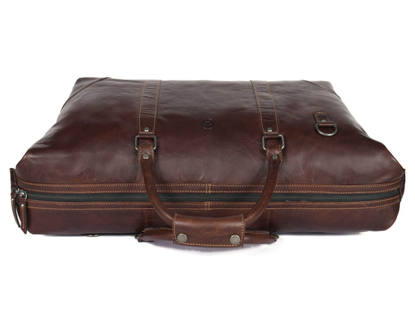Premium Leather Duffle Bag - Aaron Leather Goods