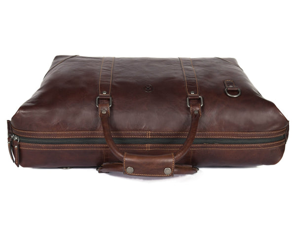 Premium Leather Duffle Bag - Aaron Leather Goods