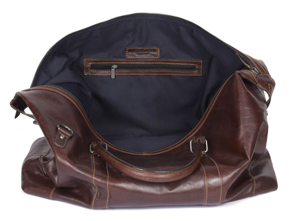 Premium Leather Duffle Bag - Aaron Leather Goods