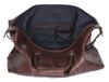 Handcrafted Brown Full-Grain Leather Duffle Bag with Detachable Strap – Premium Travel Weekender by Aaron Leather Goods
