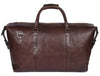Handcrafted Brown Full-Grain Leather Duffle Bag with Detachable Strap – Premium Travel Weekender by Aaron Leather Goods
