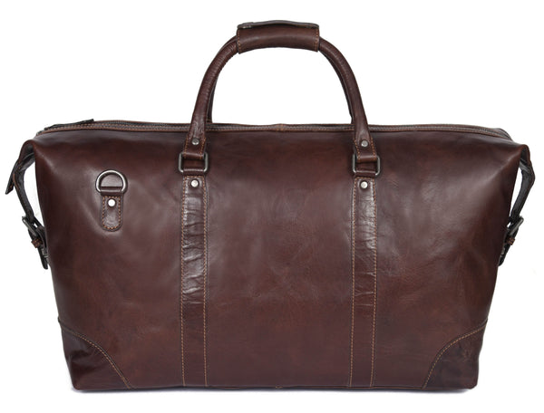 Premium Leather Duffle Bag - Aaron Leather Goods