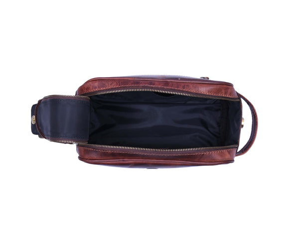 Premium Leather Toiletry Bag – Durable, Stylish & Water-Resistant DOPP Kit