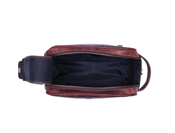 Premium Leather Toiletry Bag – Durable, Stylish & Water-Resistant DOPP Kit - Aaron Leather Goods