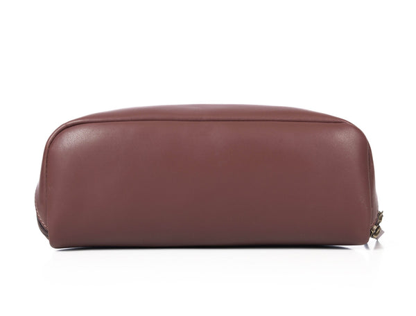 Premium Leather Toiletry Bag for Men – Compact Travel Dopp Kit with Carry Handle & Dual Zipper – Handmade Shaving Kit Organizer (Model: LH - WB - 125) - Aaron Leather Goods