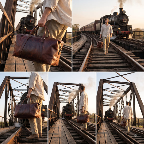 Vintage Leather Duffle Bag – LH-TB-161 - Brown