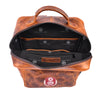 Handcrafted Brown Leather Laptop Backpack