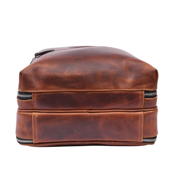 Premium Brown Leather Backpack for Work & Travel