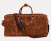 Algiers Leather Duffle Bag 18" - Caramel Brown - Aaron Leather Goods
