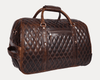 Ascend Quilted Leather Trolley Bag- Brown - Aaron Leather Goods