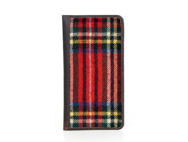 Leather Tweed Long Wallet for Men - Aaron Leather Goods