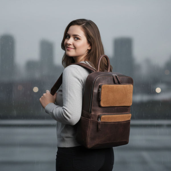 Aaron Leather Goods – Premium Leather and Suede Backpack - Aaron Leather Goods