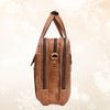 Aaron Leather Goods - Premium Tan Leather Office Bag - Aaron Leather Goods