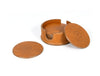 Cannes Leather Coaster - Tawny Brown - Aaron Leather Goods