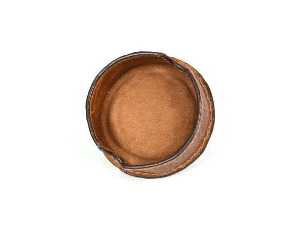 Cannes Leather Coaster - Gingerbread - Aaron Leather Goods
